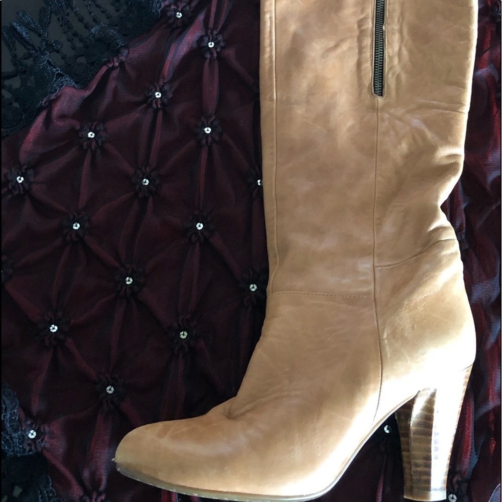 Super soft tall leather boots in perfect shape.